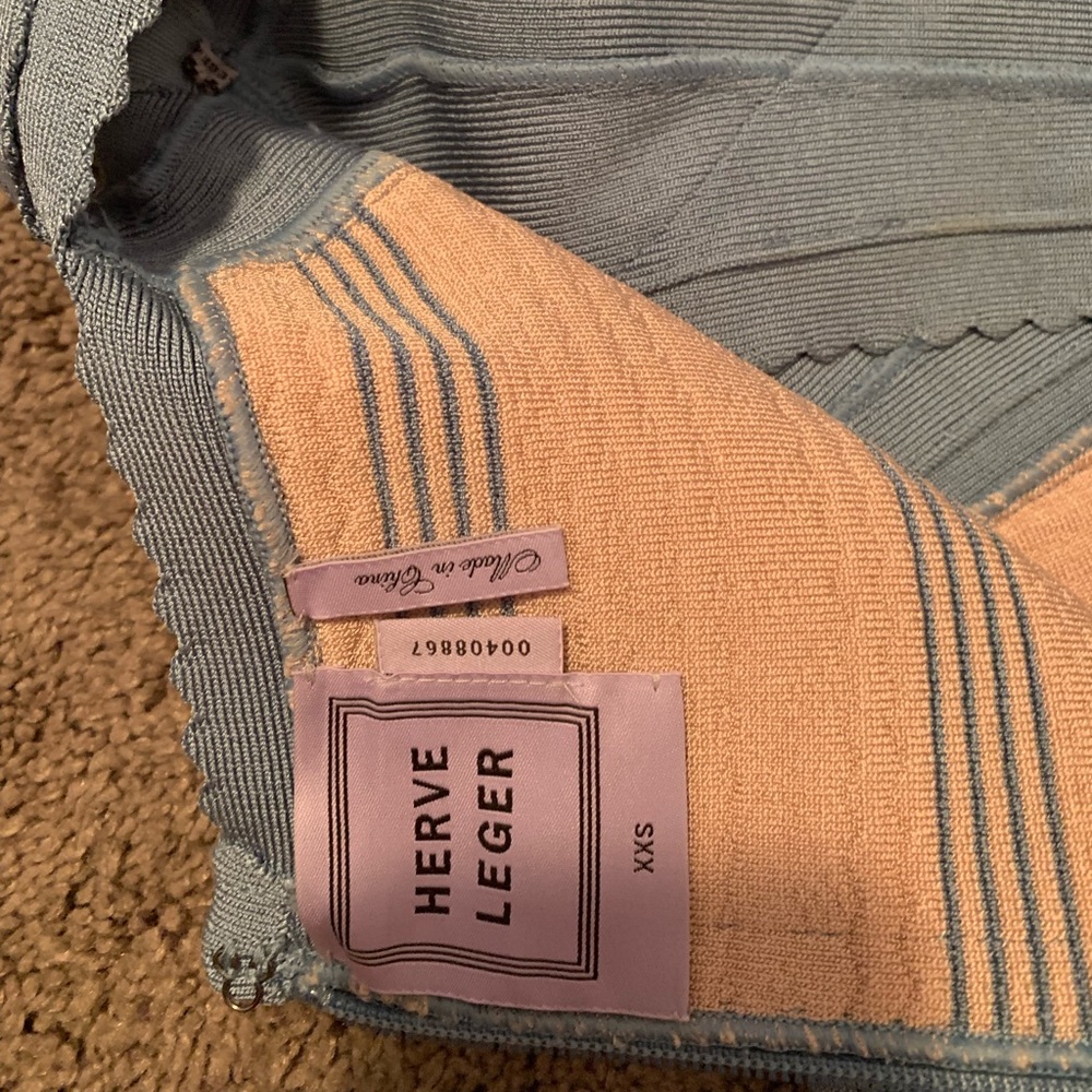 Herve leger blue dress